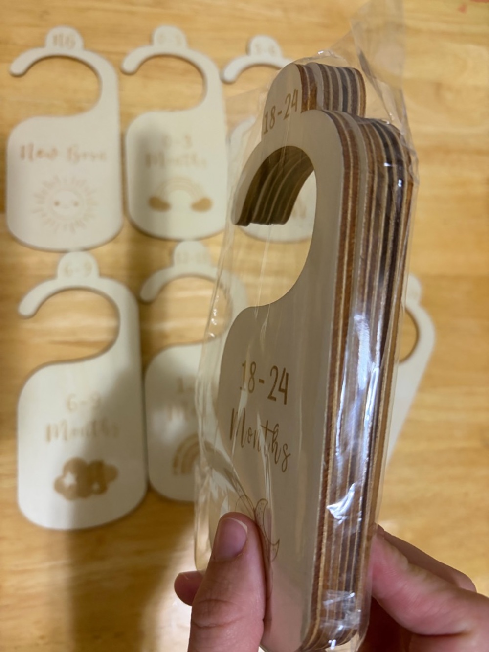 Wooden Baby Closet Dividers - Neutral Beige - Picture 5 of 5